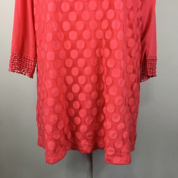Notations coral polka dot blouse NWT - Picture 2 of 8
